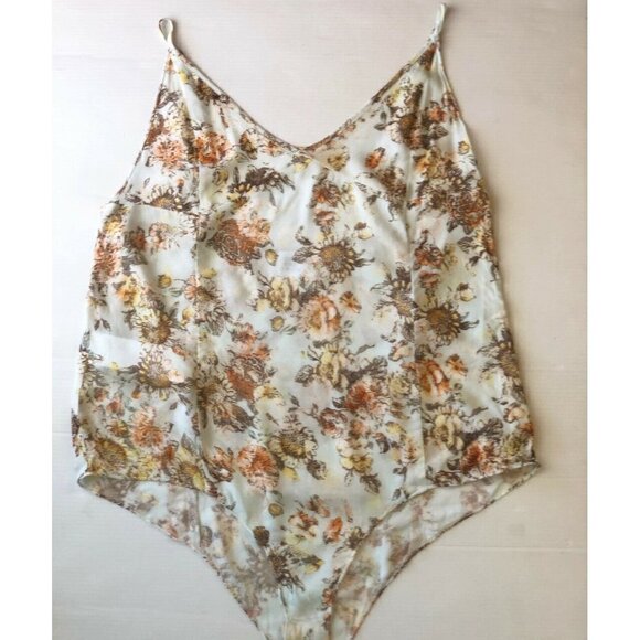 Somedays Lovin Womens Bungalow Floral Print Woven Bodysuit Teddy Size S M - Picture 12 of 12